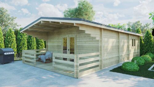 BUDGET TWO BED A LOG CABIN 5.2m x 10.2m