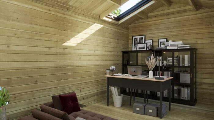 Custom-6.3x3.0m-Two-Room-Log-Cabin---interior-1