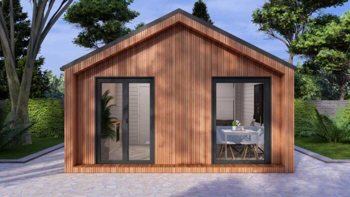 Hybrid Studio Log Cabin 5.2m X 5.5m_front