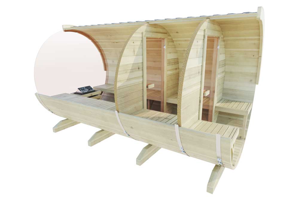 Loghouse-TWO-ROOM-BARREL SAUNA-CABIN--5